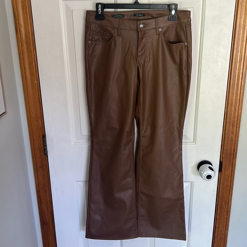 Size 6 brown wild fable leather pants
